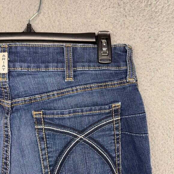 Ariat Jeans Women's 32 Blue Denim Dark Wash Real Southwestern Bootcut Flared - Picture 9 of 12